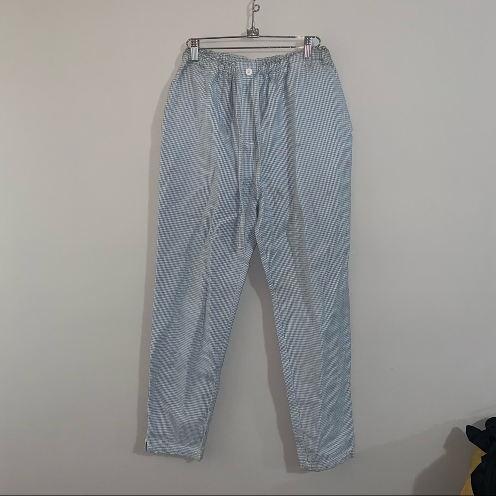 Blue cloth plaid Pants